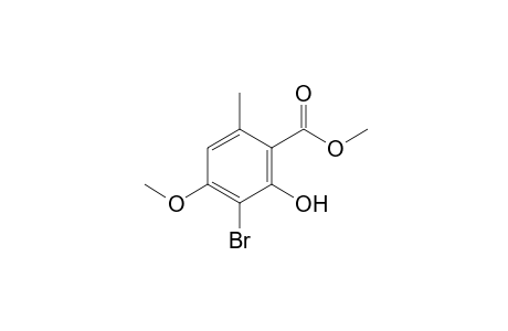 3-bromo-2-hydroxy-6-methyl-p-anisic acid, methyl ester