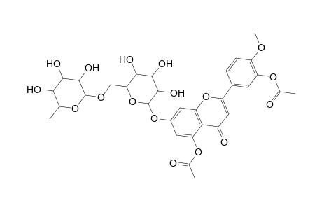 4H-1-Benzopyran-4-one, 5-(acetyloxy)-2-[3-(acetyloxy)-4-methoxyphenyl]-7-[[6-O-(6-deoxy-.alpha.-L-mannopyranosyl)-.beta.-D-glucopyranosyl]oxy]-