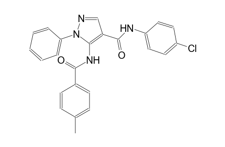 1H-pyrazole-4-carboxamide, N-(4-chlorophenyl)-5-[(4-methylbenzoyl)amino]-1-phenyl-