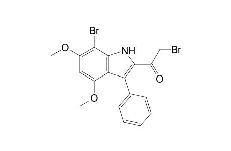 2-Bromo-1-(7'-bromo-4',6'-dimethoxy-3'-phenylindol-2'-yl)ethanone