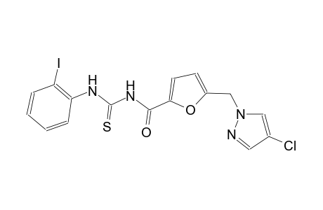 N-{5-[(4-chloro-1H-pyrazol-1-yl)methyl]-2-furoyl}-N'-(2-iodophenyl)thiourea