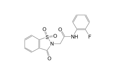 2-(1,1-dioxido-3-oxo-1,2-benzisothiazol-2(3H)-yl)-N-(2-fluorophenyl)acetamide