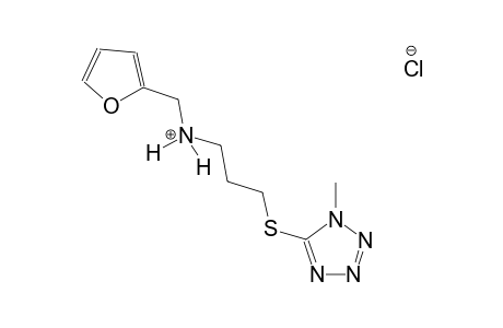N-(2-furylmethyl)-3-[(1-methyl-1H-tetraazol-5-yl)sulfanyl]-1-propanaminium chloride