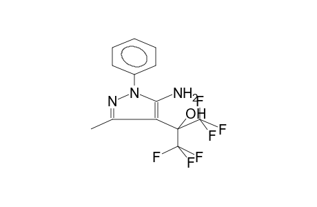 4-(1-HYDROXY-1-TRIFLUOROMETHYL-2,2,2-TRIFLUOROETHYL)-3-METHYL-1-PHENYL-5-AMINOPYRAZOLE