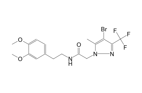 2-[4-bromo-5-methyl-3-(trifluoromethyl)-1H-pyrazol-1-yl]-N-[2-(3,4-dimethoxyphenyl)ethyl]acetamide