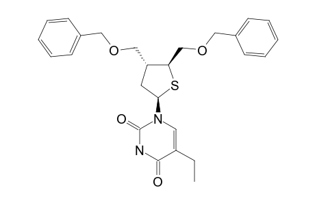 1-(5'-O-BENZYL-3'-C-(BENZOYLOXYMETHYL)-2',3'-DIDEOXY-4'-THIO-beta-D-ERYTHRO-PENTOFURANOSYL-5-ETHYL-URACIL