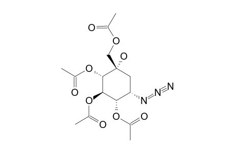 (1S,2R,3S,4S,6S)-4-(Acetoxymethyl)-6-azido-4-hydroxy-cyclohexane-1,2,3-triyl Triacetate