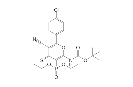 N-[6-(4-chlorophenyl)-5-cyano-3-diethoxyphosphoryl-4-sulfanylidene-2-pyranyl]carbamic acid tert-butyl ester