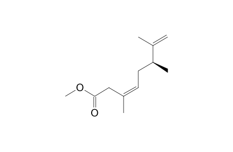 Methyl (6S,3Z)-3,6,7-trimethylocta-3,7-dienoate