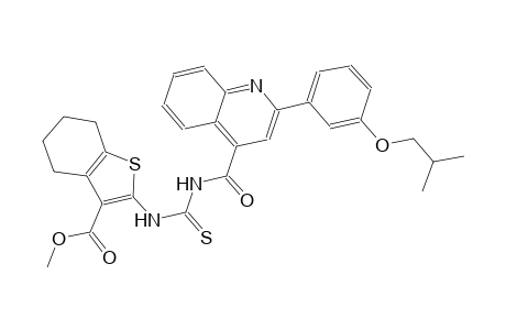 methyl 2-{[({[2-(3-isobutoxyphenyl)-4-quinolinyl]carbonyl}amino)carbothioyl]amino}-4,5,6,7-tetrahydro-1-benzothiophene-3-carboxylate