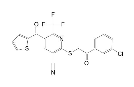 3-pyridinecarbonitrile, 2-[[2-(3-chlorophenyl)-2-oxoethyl]thio]-5-(2-thienylcarbonyl)-6-(trifluoromethyl)-