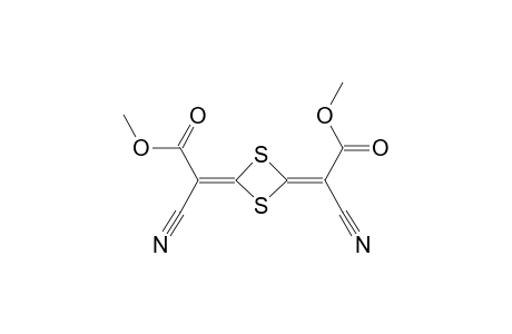 Acetic acid, 2,2'-(1,3-dithietane-2,4-diylidene)bis[2-cyano-, dimethyl ester