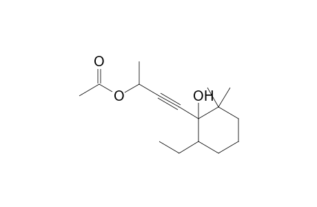 4-(1-Hydroxy-2,2-dimethyl-6-ethylcyclohex-1-yl)-3-butyn-2-yl acetate