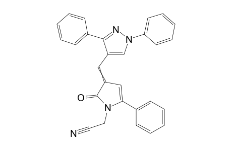 2-(3-((1,3-Diphenyl-1H-pyrazol-4-yl)methylene)-2-oxo-5-phenyl-2,3-dihydropyrrol-1-yl)acetonitrile