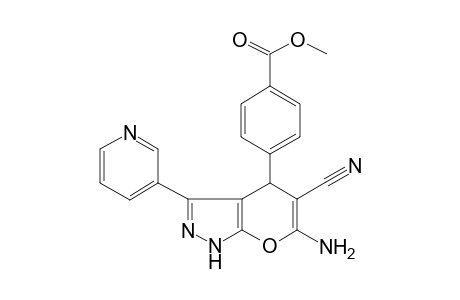 4-[6-amino-5-cyano-3-(3-pyridinyl)-2,4-dihydropyrano[2,3-c]pyrazol-4-yl]benzoic acid methyl ester