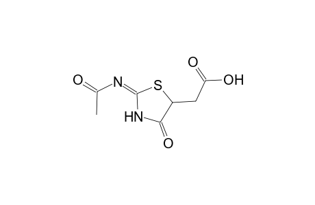 {(2E)-2-[(E)-ethanoylimino]-4-oxo-1,3-thiazolidin-5-yl}acetic acid