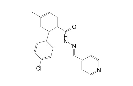 6-(4-chlorophenyl)-4-methyl-N'-[(E)-4-pyridinylmethylidene]-3-cyclohexene-1-carbohydrazide
