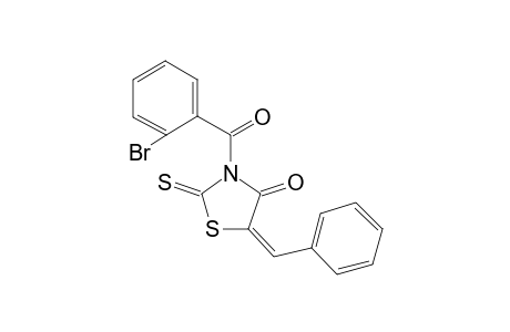 (5E)-3-(2-bromophenyl)carbonyl-5-(phenylmethylidene)-2-sulfanylidene-1,3-thiazolidin-4-one
