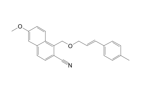 (E)-2-cyano-6-methoxy-1-[5-(4-methylphenyl)-2-oxapent-4-enyl]naphthalene