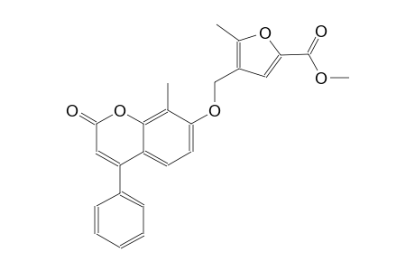 methyl 5-methyl-4-{[(8-methyl-2-oxo-4-phenyl-2H-chromen-7-yl)oxy]methyl}-2-furoate