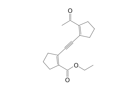 Ethyl 2-{2-(2-acetylcyclopent-1-enyl)ethynyl}cyclopent-1-ene-1-carboxylate