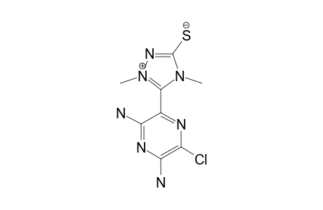 ANHYDRO-3-MERCAPTO-1,4-DIMETHYL-5-(3',5'-DIAMINO-6'-CHLORO-2'-PYRAZINYL)-1,2,4-TRIAZOLIUM-HYDROXIDE