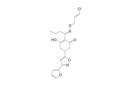 2-Cyclohexen-1-one, 2-[1-[[(3-chloro-2-propenyl)oxy]imino]butyl]-5-[3-(2-furanyl)-5-isoxazolyl]-3-hydroxy-, (E,?)-