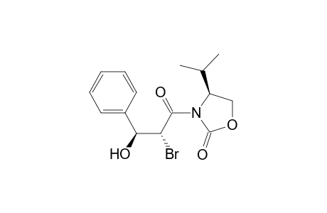 syn-(4S,2'R,3'S)-3-(3'-Hydroxy-3'-phenyl-2'-bromo-1'-oxopropyl)-4-(1-methylethyl)-2-oxazolidinone