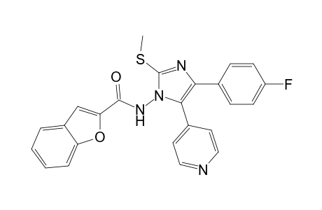 N-[4-(4-Fluorophenyl)-2-methylthio-5-(pyridin-4-yl)-1H-imidazol-1-yl]benzofuran-2-carboxamide