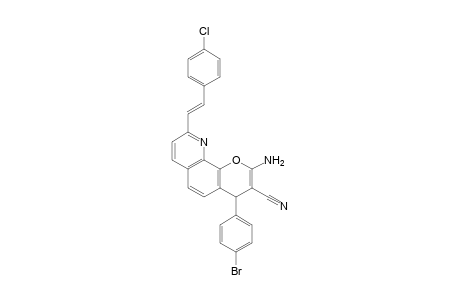 (E)-2-Amino-4-(4-bromophenyl)-9-(4-chlorostyryl)-4H-pyrano[3,2-h]quinoline-3-carbonitrile