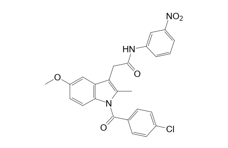 1-(p-chlorobenzoyl)-5-methoxy-2-methyl-3'-nitroindole-3-acetanilide