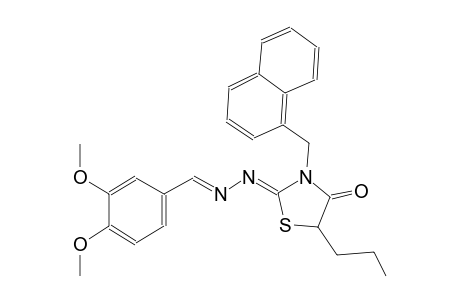 3,4-dimethoxybenzaldehyde [(2Z)-3-(1-naphthylmethyl)-4-oxo-5-propyl-1,3-thiazolidin-2-ylidene]hydrazone