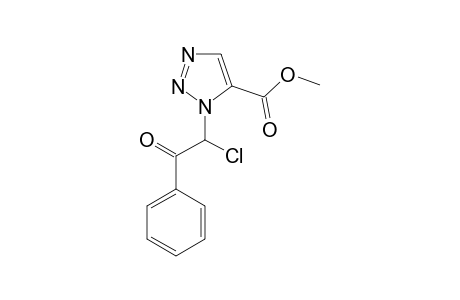 (+-)-Methyl 1-(1-chloro-2-phenyl-2-oxoethyl)-1H-1,2,3-trizole-5-carboxylate