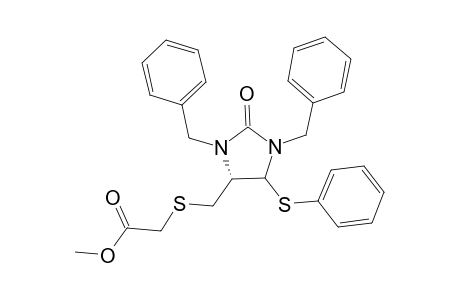 2-[[(4S)-1,3-dibenzyl-2-keto-5-(phenylthio)imidazolidin-4-yl]methylthio]acetic acid methyl ester