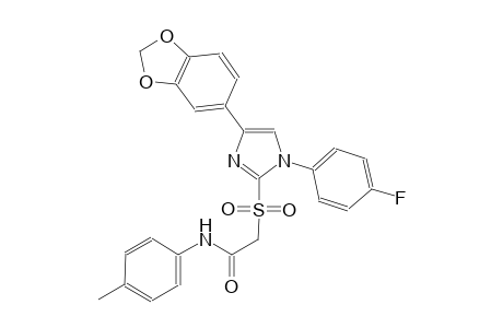 acetamide, 2-[[4-(1,3-benzodioxol-5-yl)-1-(4-fluorophenyl)-1H-imidazol-2-yl]sulfonyl]-N-(4-methylphenyl)-