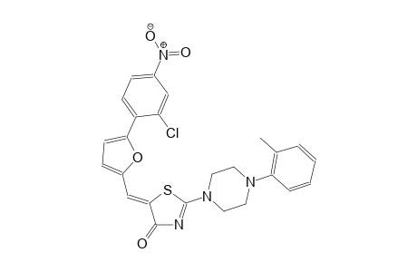 (5Z)-5-{[5-(2-chloro-4-nitrophenyl)-2-furyl]methylene}-2-[4-(2-methylphenyl)-1-piperazinyl]-1,3-thiazol-4(5H)-one