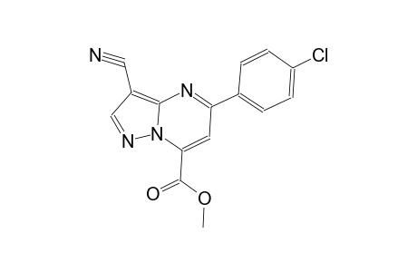 pyrazolo[1,5-a]pyrimidine-7-carboxylic acid, 5-(4-chlorophenyl)-3-cyano-, methyl ester