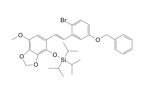 1-{2'-[(tri-Isopropyl)silyloxy]-3',4'-(methylenedioxy)-5'-methoxyphenyl}-2-(2"-bromo-5"-benzyloxy)-ethene