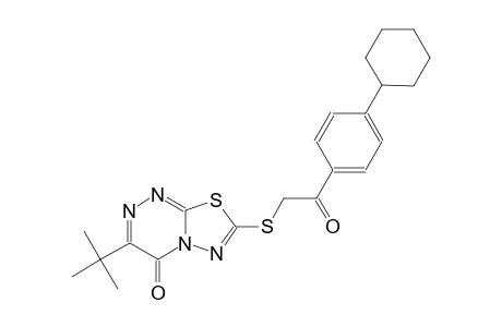 3-tert-butyl-7-{[2-(4-cyclohexylphenyl)-2-oxoethyl]sulfanyl}-4H-[1,3,4]thiadiazolo[2,3-c][1,2,4]triazin-4-one