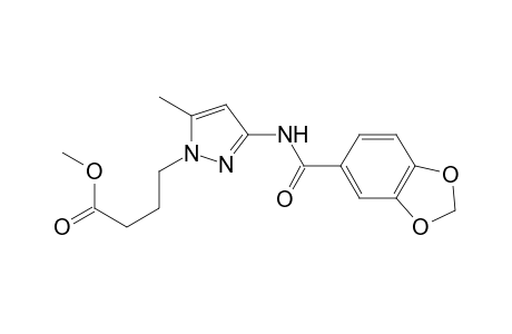 1H-Pyrazole-1-butanoic acid, 3-[(1,3-benzodioxol-5-ylcarbonyl)amino]-5-methyl-, methyl ester
