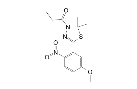 3-ETHYLCARBONYL-5-(2-NITRO-5-METHOXYPHENYL)-2,2-DIMETHYL-2,3-DIHYDRO-1,3,4-THIADIAZOLE