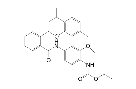 Carbamic acid, [2-methoxy-4-[[2-[[5-methyl-2-(1-methylethyl)phenoxy]methyl]benzoyl]amino]phenyl]-, ethyl ester