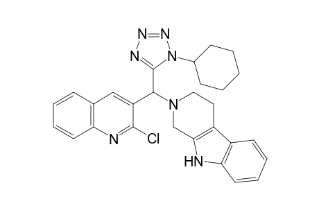 2-((2-chloroquinolin-3-yl)(1-cyclohexyl-1H-tetrazol-5-yl)methyl)-2,3,4,9-tetrahydro-1H-pyrido[3,4-b]indole