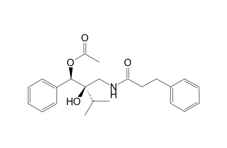 (1R,2R)-2-hydroxy-3-methyl-1-phenyl-2-{[(3-phenylpropanoyl)amino]methyl}butyl acetate