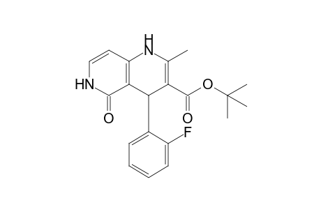 (+-)-(Z)-4-(2-Fluorophenyl)-1,4,5,6-tetrahydro-2-methyl-5-oxo-1,6-naphthyridin-3-carboxylic acid t-butyl ester