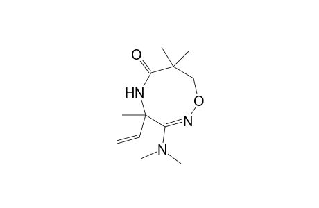 (2E)-3-(dimethylamino)-4,7,7-trimethyl-4-vinyl-5,8-dihydro-1,2,5-oxadiazocin-6-one