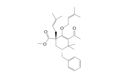 methyl (1S,5R)-3-acetyl-5-benzyl-4,4-dimethyl-2-(3-methylbut-2-enoxy)-1-(3-methylbut-2-enyl)cyclohex-2-ene-1-carboxylate