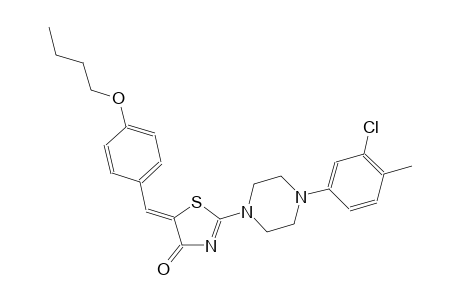 (5Z)-5-(4-butoxybenzylidene)-2-[4-(3-chloro-4-methylphenyl)-1-piperazinyl]-1,3-thiazol-4(5H)-one