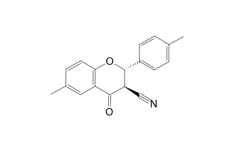 Anti-6-Methyl-4-oxo-2-(4-methylphenyl)-3,4-dihydro-2H-chromene-3-carbonitrile
