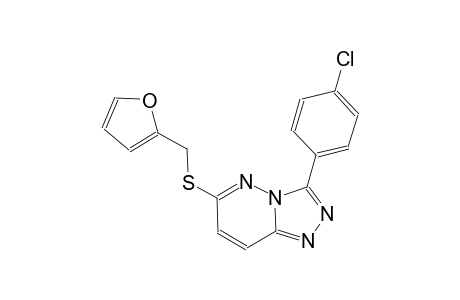 [1,2,4]triazolo[4,3-b]pyridazine, 3-(4-chlorophenyl)-6-[(2-furanylmethyl)thio]-